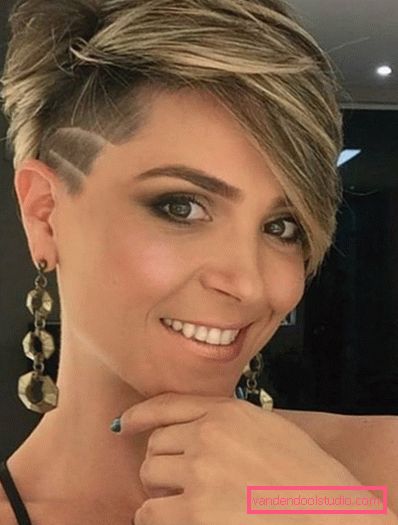 Tagli per capelli da donna con nuca rasata e aste Tagli di capelli femminili creativi con tempie rasate e nuca
