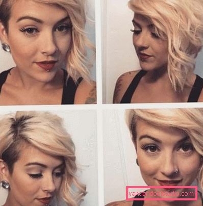 Tagli per capelli da donna con nuca rasata e aste Tagli di capelli femminili creativi con tempie rasate e nuca