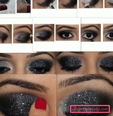 trucco scuro sugli occhi