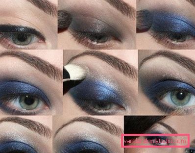 Istruzioni fotografiche sugli occhi per il trucco Istruzioni fotografiche sugli occhi per il trucco