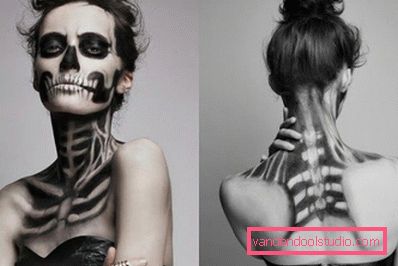 Trucco viso scheletro di Halloween Trucco viso scheletro di Halloween