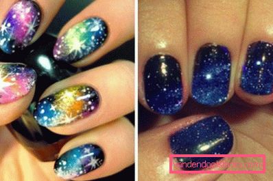 variazioni di nail art spaziale