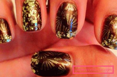 Elegante nail art marrone Elegante nail art marrone