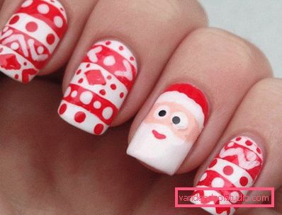 unghie artistiche con Babbo Natale unghie artistiche con Babbo Natale