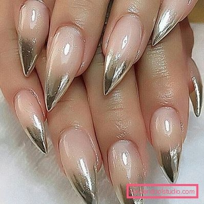 Bella manicure sulle unghie affilate 2019-2020