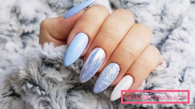 Bella manicure sulle unghie affilate 2019-2020