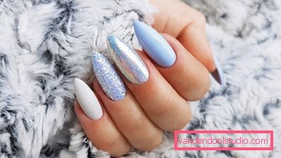 Bella manicure sulle unghie affilate 2019-2020