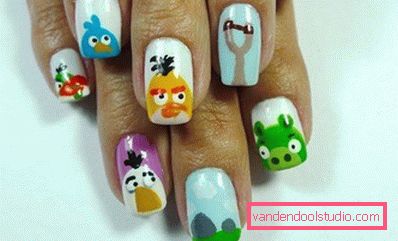 manicure swag con uccelli arrabbiati manicure swag con uccelli arrabbiati