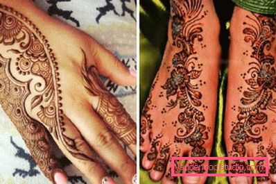 tatuaggi all'henné su polso e piedi