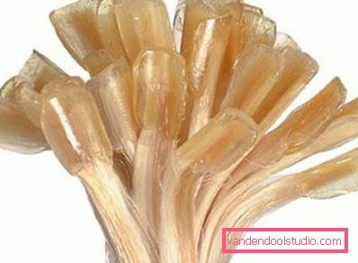 Capelli slavi su capsule per le estensioni dei capelli Prolunghe di capelli corti microcapsulari