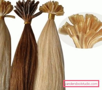 Capelli slavi su capsule per le estensioni dei capelli Prolunghe di capelli corti microcapsulari