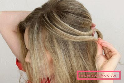 Acconciatura carina con felpa e codino per tutti i giorni