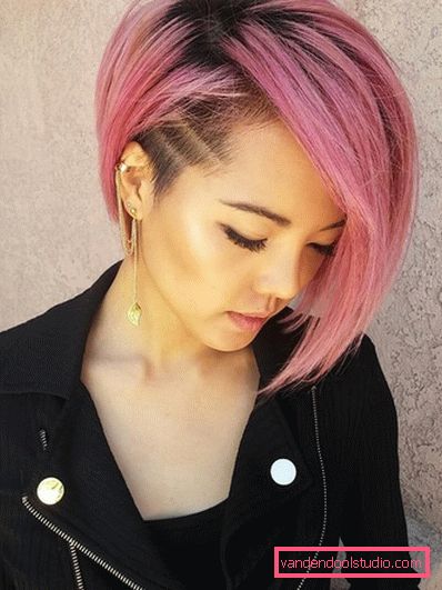 Tagli di capelli multistrato per capelli medi con frangia e senza - foto