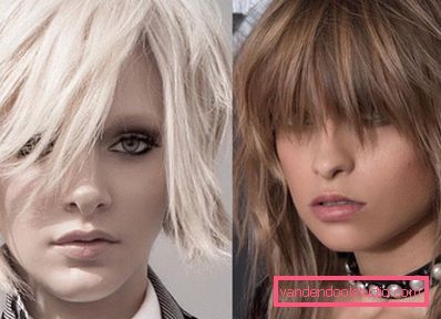 Tagli di capelli multistrato per capelli medi con frangia e senza - foto