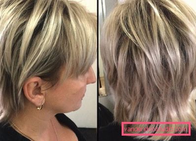 Tagli di capelli multistrato per capelli medi con frangia e senza - foto