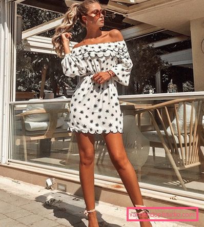 Elegante estate sull'esempio dell'estate più alla moda guarda 2019-2020 - tendenze fotografiche