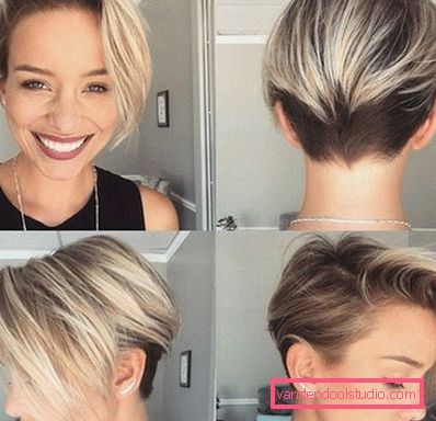 Eleganti tagli di capelli per i capelli corti 2019-2020 anni - foto