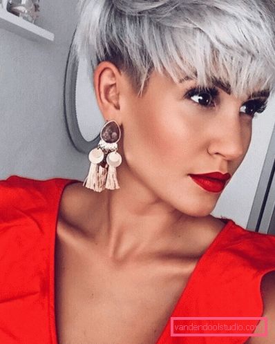 Delicati tagli di capelli pixie
