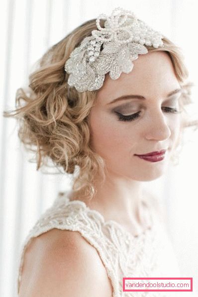 Capelli corti di belle acconciature da sposa 2017 Tendenze moda in acconciature da sposa 2019