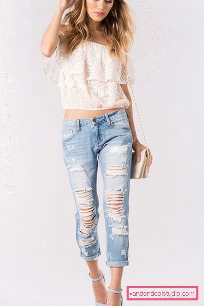 Jeans ritagliati alla moda 2019-2020