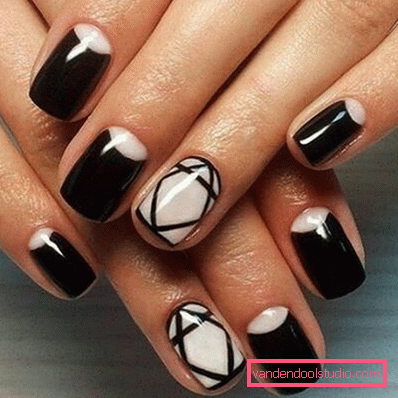 Manicure nera alla moda