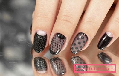 Manicure nera alla moda