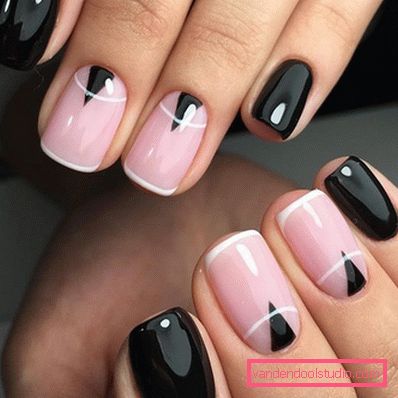 Manicure nera alla moda