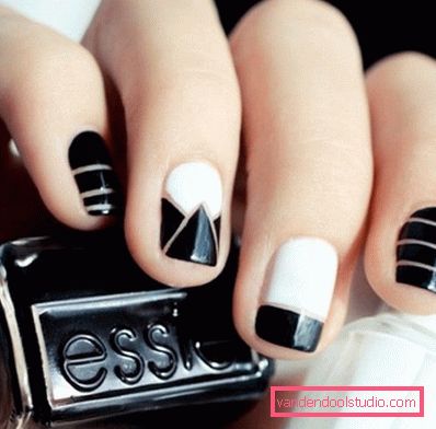 Manicure nera alla moda
