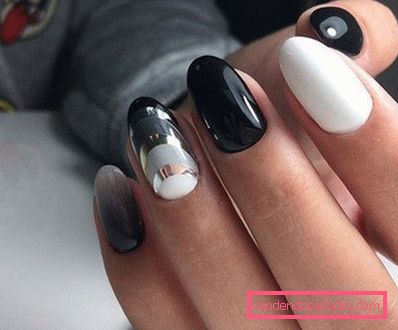 Manicure nera alla moda