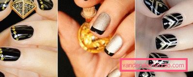 Manicure nera alla moda