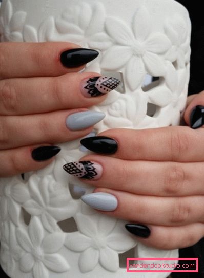 Manicure nera alla moda