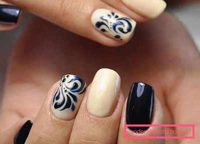 Manicure nera alla moda