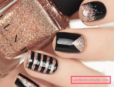 Manicure nera alla moda