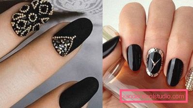 Manicure nera alla moda