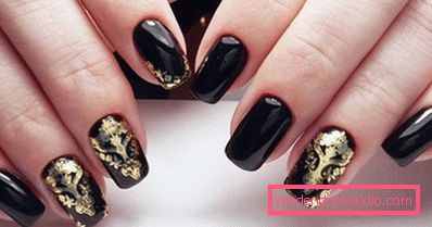Manicure nera alla moda