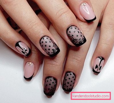 Manicure nera alla moda