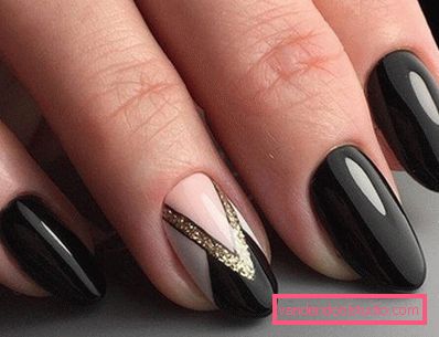 Manicure nera alla moda