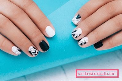 Elegante manicure geometrica 2019-2020 anni