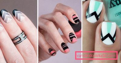 Elegante manicure geometrica 2019-2020 anni