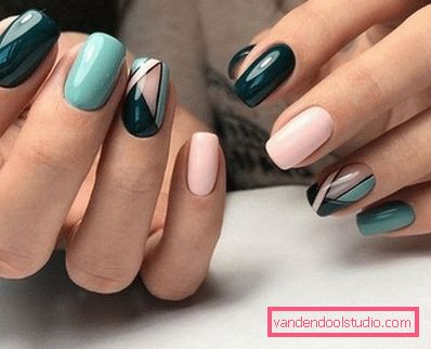 Elegante manicure geometrica 2019-2020 anni