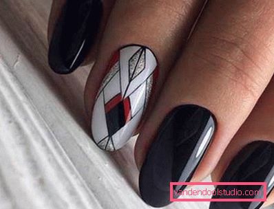 Elegante manicure geometrica 2019-2020 anni