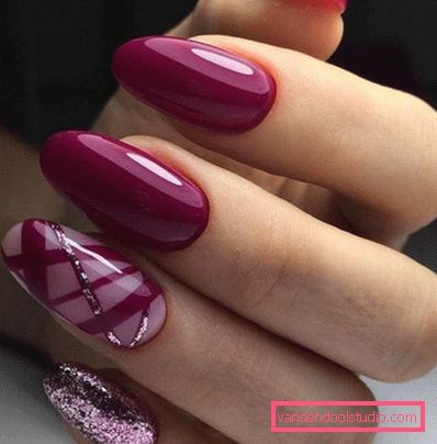 Elegante manicure geometrica 2019-2020 anni