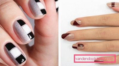 Elegante manicure geometrica 2019-2020 anni