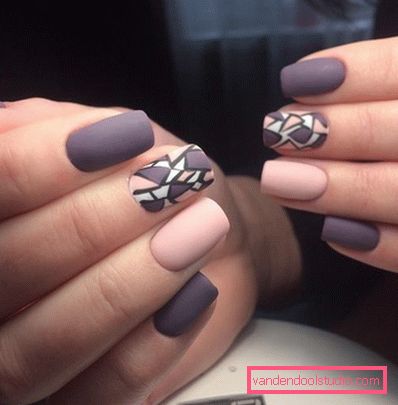 Elegante manicure geometrica 2019-2020 anni