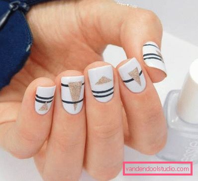 Elegante manicure geometrica 2019-2020 anni