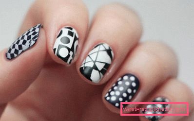 Elegante manicure geometrica 2019-2020 anni