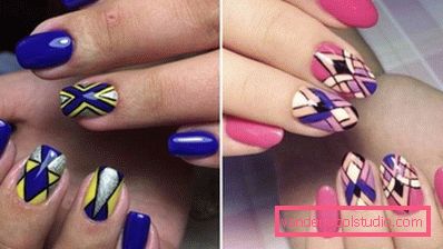 Elegante manicure geometrica 2019-2020 anni