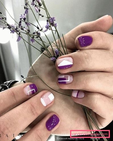 Elegante manicure geometrica 2019-2020 anni