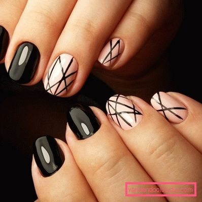 Elegante manicure geometrica 2019-2020 anni