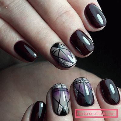Elegante manicure geometrica 2019-2020 anni